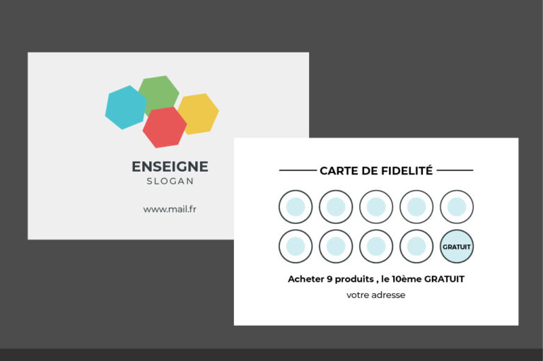 carte de fidélité à personnaliser