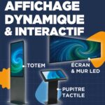 Ecran digital pour accueillir les visiteurs