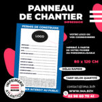 Panneaux de chantier personnalisés 80 x 120 cm